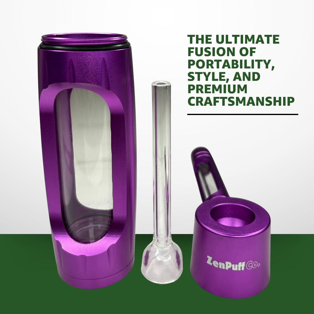 ZenPuff Co.™ Premium Glass & Aluminum Water Bottle