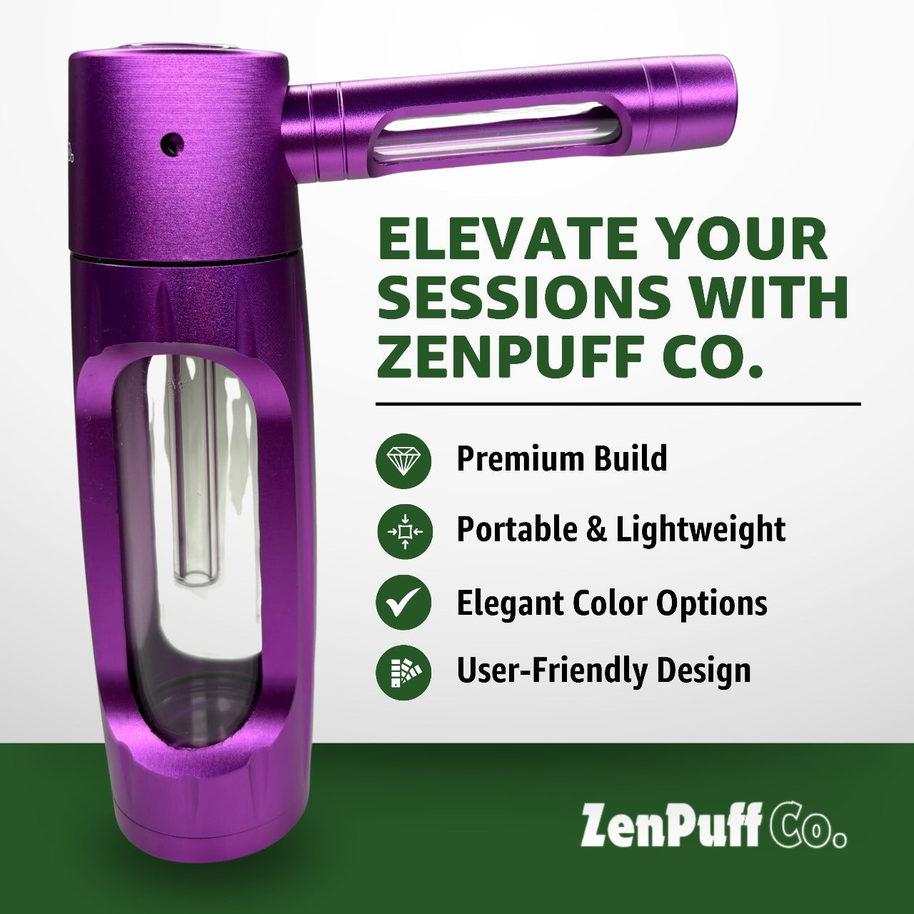 ZenPuff Luxury Aluminum/Glass Water Bottle VIP