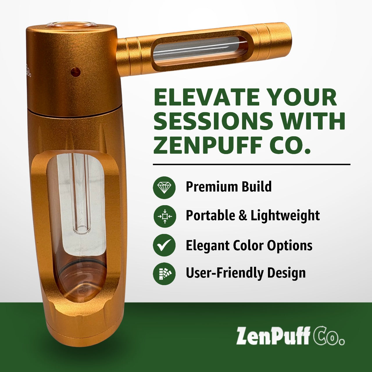 ZenPuff Luxury Aluminum/Glass Water Bottle VIP