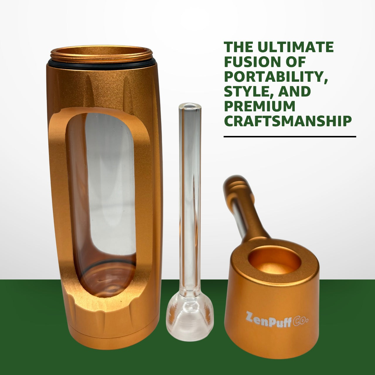 ZenPuff Co.™ Premium Glass & Aluminum Water Bottle