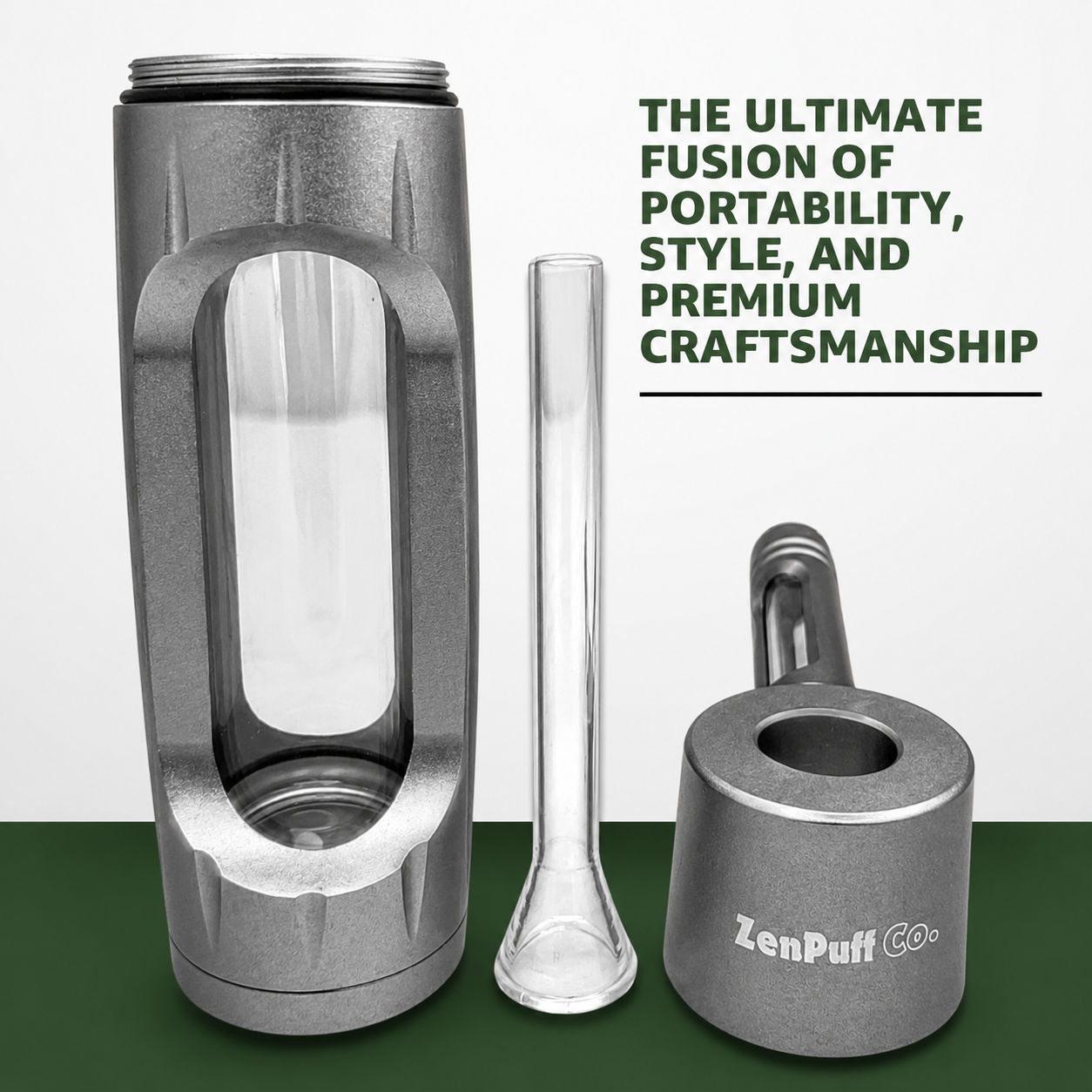ZenPuff Co.™ Premium Glass & Aluminum Water Bottle