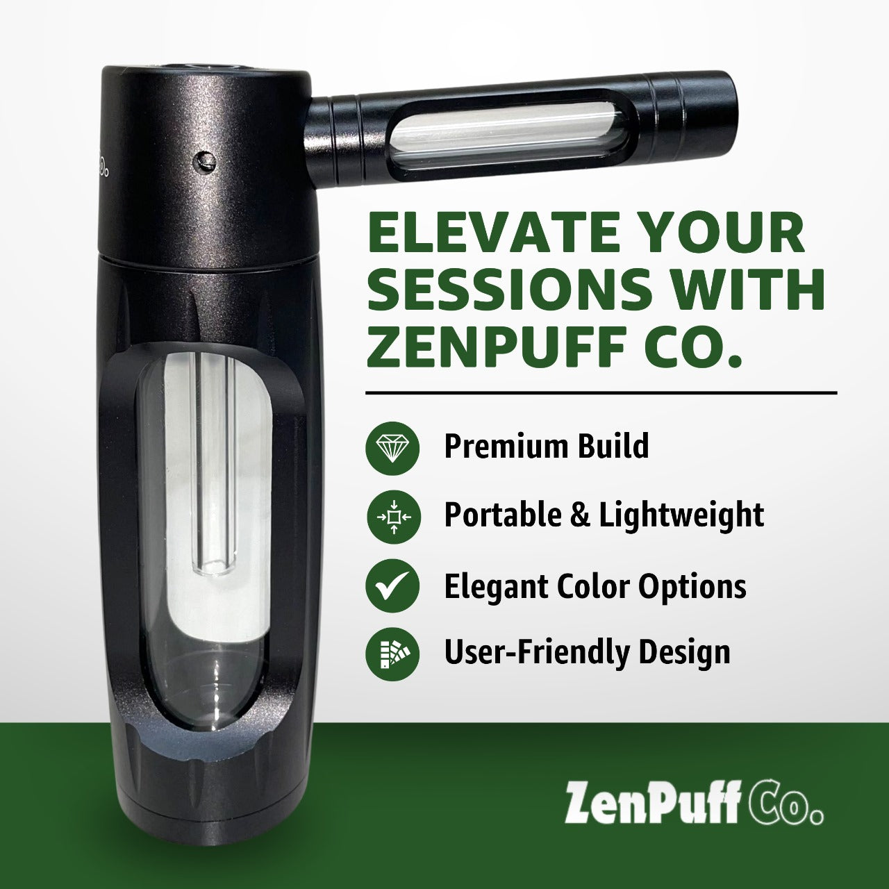 ZenPuff Luxury Aluminum/Glass Water Bottle VIP