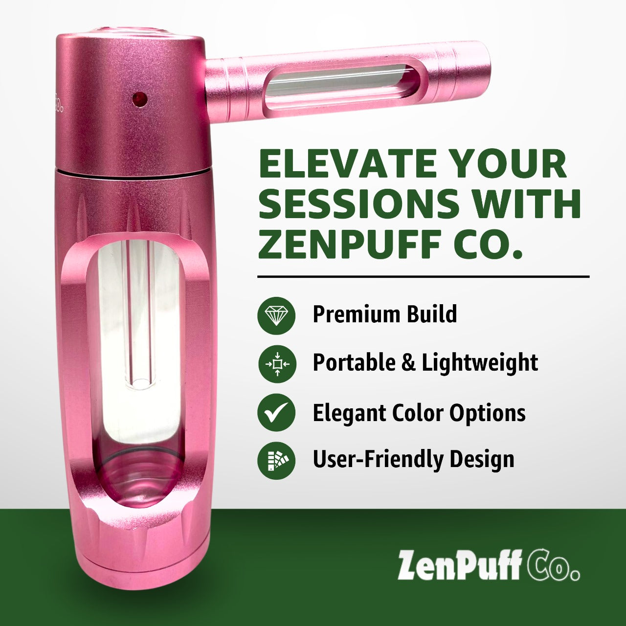 ZenPuff Luxury Aluminum/Glass Water Bottle VIP
