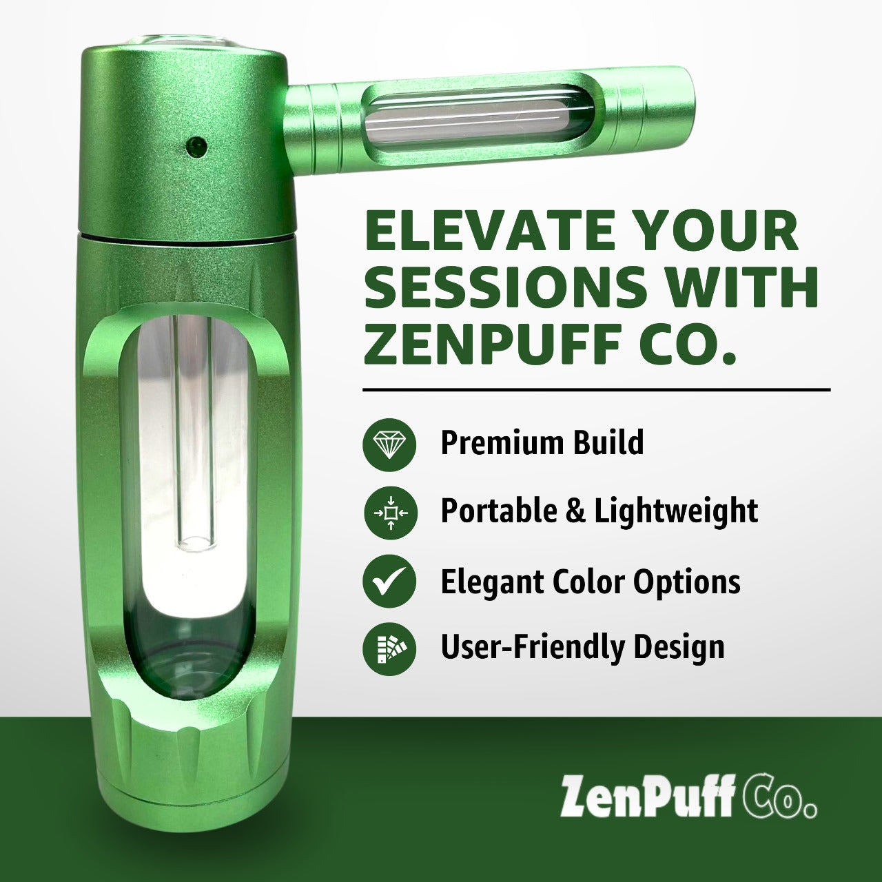 ZenPuff Luxury Aluminum/Glass Water Bottle VIP