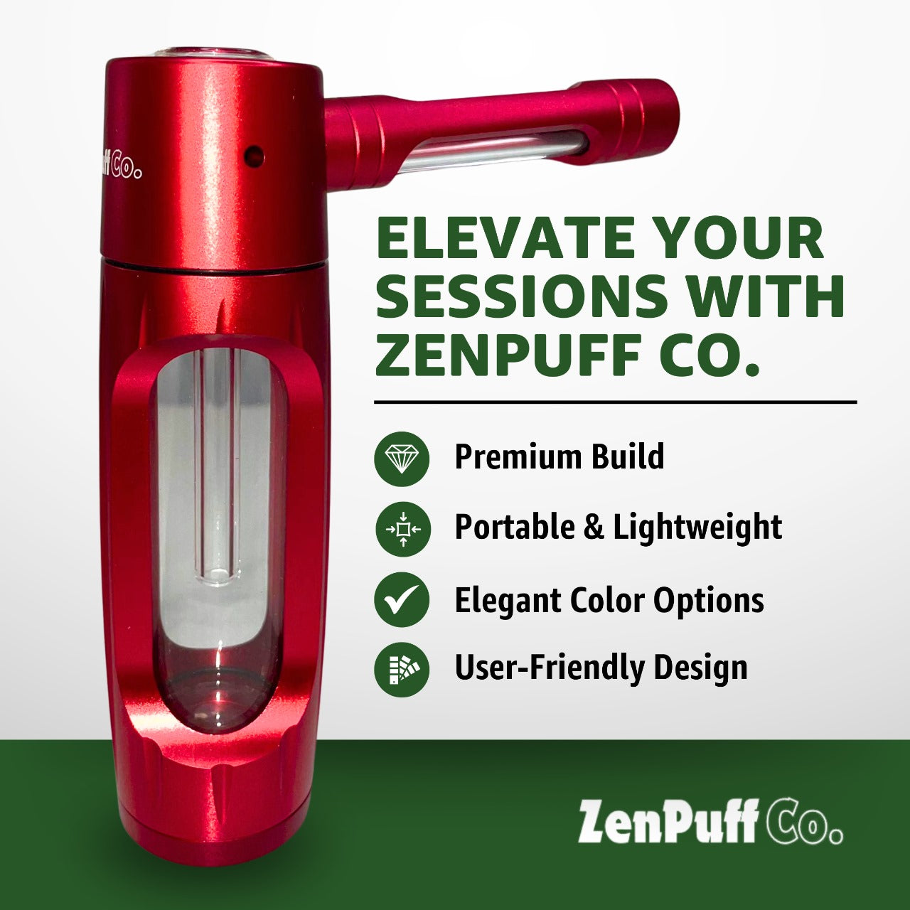 ZenPuff Luxury Aluminum/Glass Water Bottle VIP