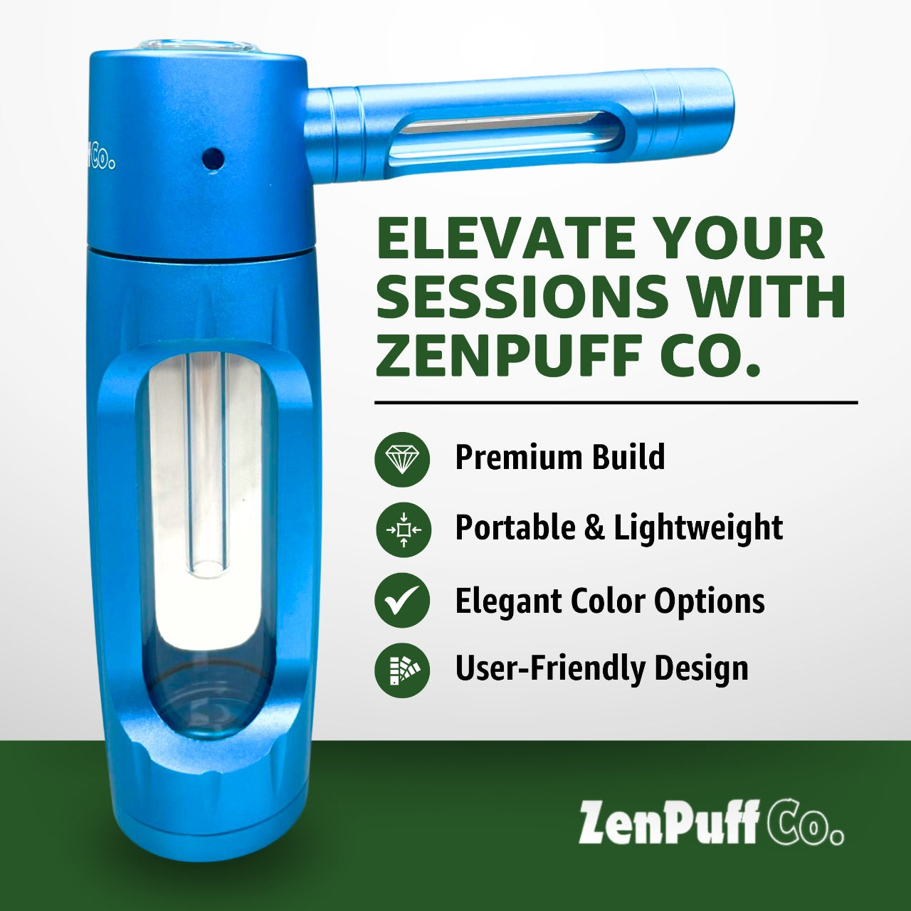 ZenPuff Luxury Aluminum/Glass Water Bottle VIP