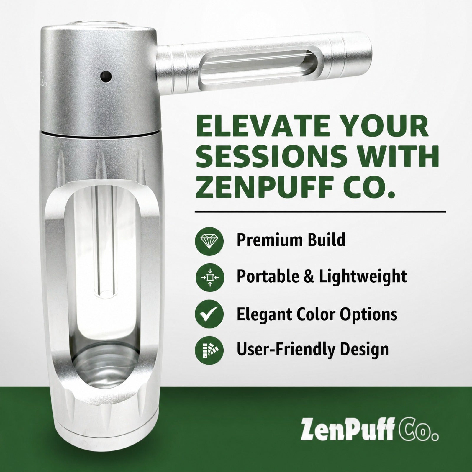 ZenPuff Luxury Aluminum/Glass Water Bottle VIP
