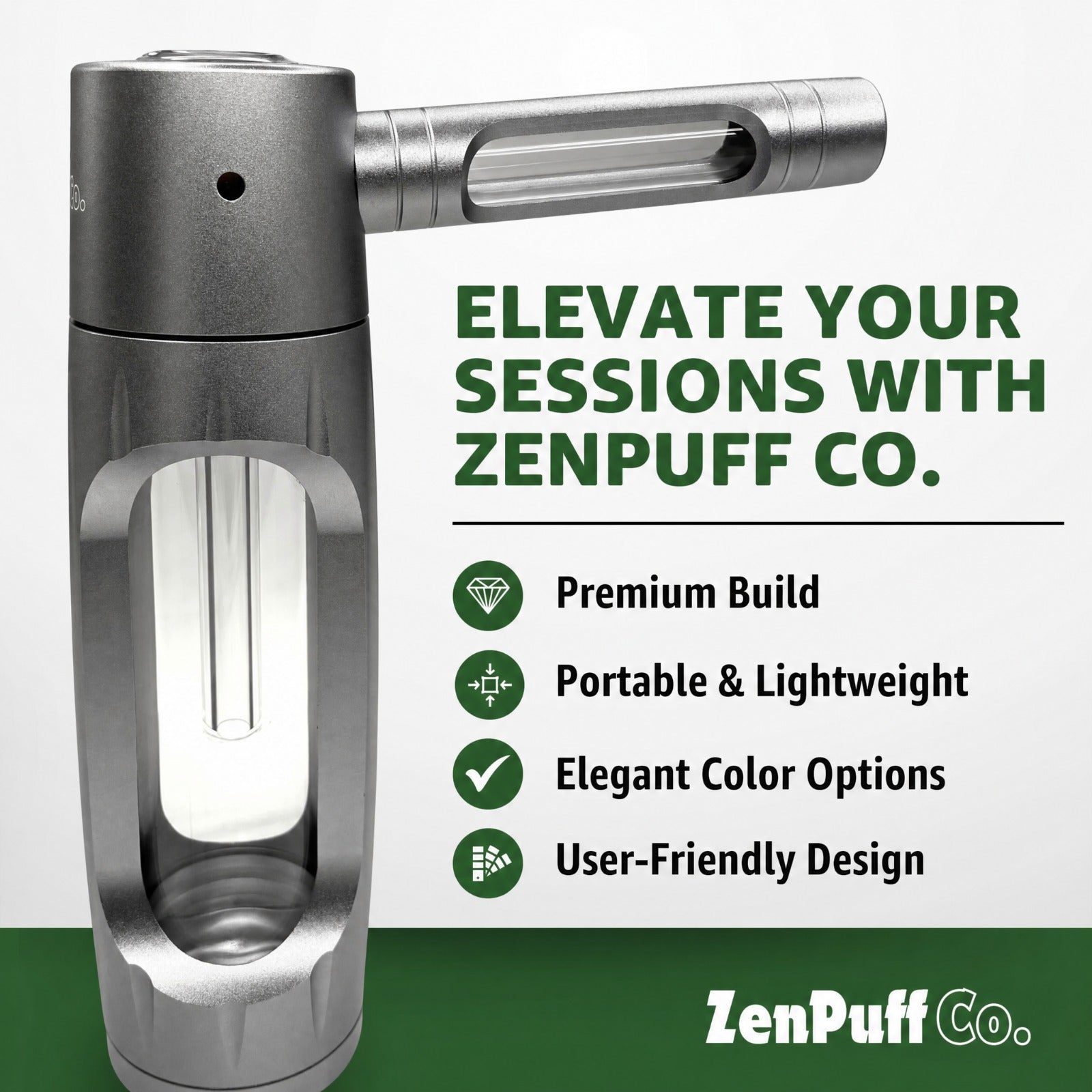 ZenPuff Luxury Aluminum/Glass Water Bottle VIP